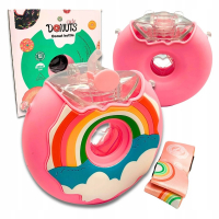 Butelka Bidon Na Wodę Napój Ze Słomką Donut Pączek Tęcza Silikonowy 380 ml