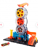 Hot Wheels City Super Twist Tire Shop Playset 